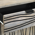 vidaXL Bedside Tables with Drawer White and Black 50 x 33 x 60 cm