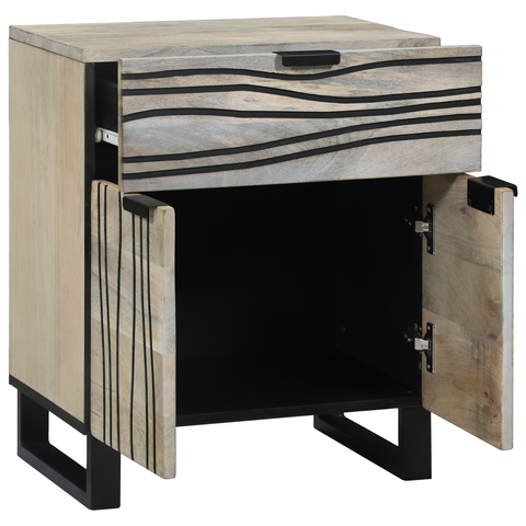 vidaXL Bedside Tables with Drawer White and Black 50 x 33 x 60 cm