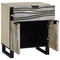 vidaXL Bedside Tables with Drawer White and Black 50 x 33 x 60 cm