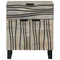 vidaXL Bedside Tables with Drawer White and Black 50 x 33 x 60 cm