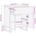 vidaXL Bedside Tables with Drawer White and Black 50 x 33 x 60 cm