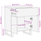 vidaXL Bedside Tables with Drawer White and Black 50 x 33 x 60 cm