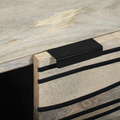 vidaXL Coffee Tables with Shelf with Storage with Door White, Black 100 x 50 x 40 cm