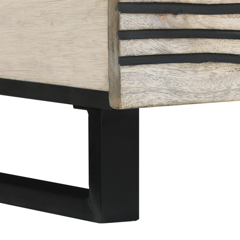 vidaXL Coffee Tables with Shelf with Storage with Door White, Black 100 x 50 x 40 cm