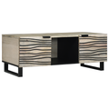 vidaXL Coffee Tables with Shelf with Storage with Door White, Black 100 x 50 x 40 cm
