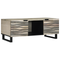 vidaXL Coffee Tables with Shelf with Storage with Door White, Black 100 x 50 x 40 cm