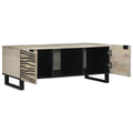 vidaXL Coffee Tables with Shelf with Storage with Door White, Black 100 x 50 x 40 cm