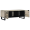 vidaXL Coffee Tables with Shelf with Storage with Door White, Black 100 x 50 x 40 cm