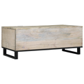 vidaXL Coffee Tables with Shelf with Storage with Door White, Black 100 x 50 x 40 cm