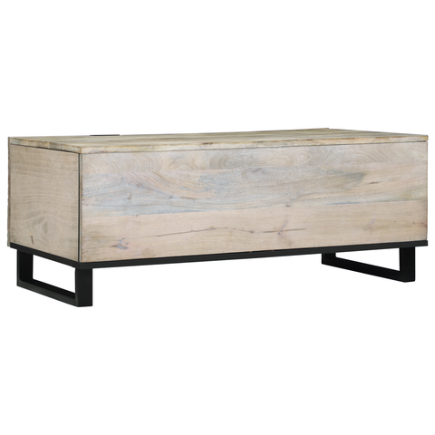 vidaXL Coffee Tables with Shelf with Storage with Door White, Black 100 x 50 x 40 cm