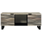 vidaXL Coffee Tables with Shelf with Storage with Door White, Black 100 x 50 x 40 cm