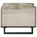 vidaXL Coffee Tables with Shelf with Storage with Door White, Black 100 x 50 x 40 cm