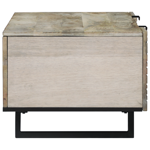 vidaXL Coffee Tables with Shelf with Storage with Door White, Black 100 x 50 x 40 cm