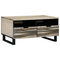 vidaXL Coffee Tables with Drawer with Storage White, Black 80 x 50 x 40 cm