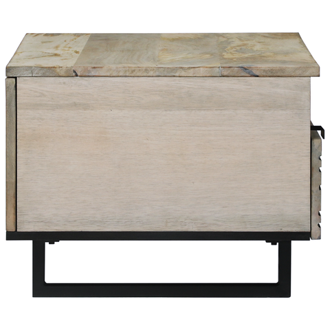 vidaXL Coffee Tables with Drawer with Storage White, Black 80 x 50 x 40 cm