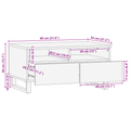 vidaXL Coffee Tables with Drawer with Storage White, Black 80 x 50 x 40 cm