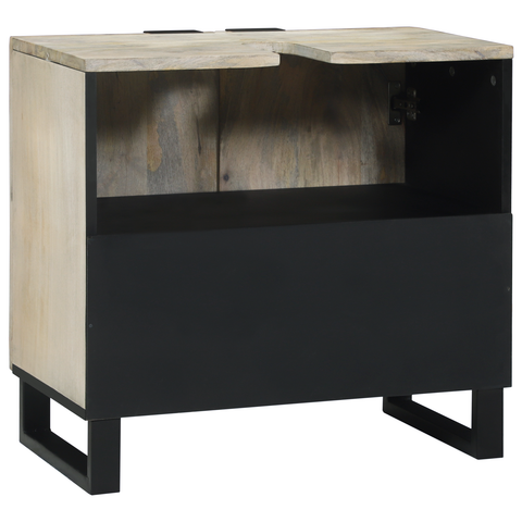 vidaXL Sink cabinet with Shelf with Storage with Door Brown, Black 62 x 33 x 58 cm