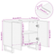 vidaXL Sink cabinet with Shelf with Storage with Door Brown, Black 62 x 33 x 58 cm
