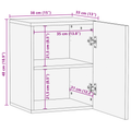 vidaXL Sink cabinet with Shelf Wall-mounted with Storage with Door Brown 38 x 33.5 x 48 cm
