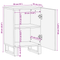 vidaXL Bathroom Cabinet with Shelf with Storage with Door Brown, Black 38 x 33.5 x 58 cm