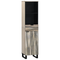 vidaXL Bathroom Cabinet with Drawer with Shelf with Storage with Door Brown, Black 38 x 33.5 x 160 cm