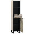 vidaXL Bathroom Cabinet with Drawer with Shelf with Storage with Door Brown, Black 38 x 33.5 x 160 cm