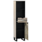 vidaXL Bathroom Cabinet with Drawer with Shelf with Storage with Door Brown, Black 38 x 33.5 x 160 cm