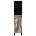 vidaXL Bathroom Cabinet with Drawer with Shelf with Storage with Door Brown, Black 38 x 33.5 x 160 cm