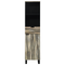 vidaXL Bathroom Cabinet with Drawer with Shelf with Storage with Door Brown, Black 38 x 33.5 x 160 cm
