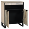 vidaXL Media Storage Cabinets & Racks with Shelf with Storage with Door White and Black