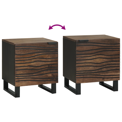 vidaXL Bedside Cabinets 2 pcs 40x33,5x46 cm Solid Wood Mango