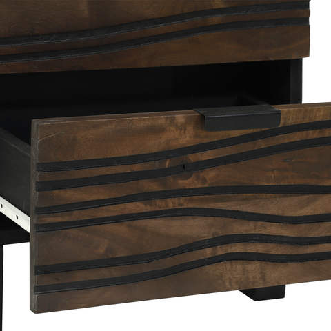 vidaXL Bedside Table with Drawer Walnut 40 x 33.5 x 46 cm