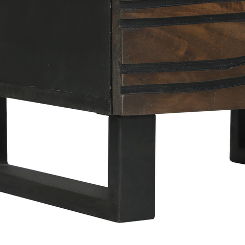 vidaXL Bedside Table with Drawer Walnut 40 x 33.5 x 46 cm