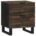 vidaXL Bedside Table with Drawer Walnut 40 x 33.5 x 46 cm