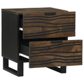 vidaXL Bedside Table with Drawer Walnut 40 x 33.5 x 46 cm