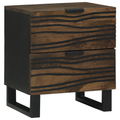 vidaXL Bedside Table with Drawer Walnut 40 x 33.5 x 46 cm
