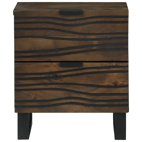 vidaXL Bedside Table with Drawer Walnut 40 x 33.5 x 46 cm