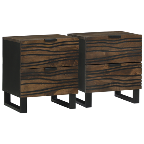 vidaXL Bedside Cabinets 2 pcs 40x33.5x46 cm Solid Wood Mango