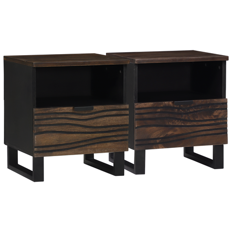 vidaXL Bedside Cabinets 2 pcs 40x33x46 cm Solid Wood Mango
