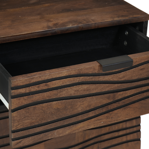vidaXL Bedside Cabinet 50x33x60 cm Solid Wood Walnut