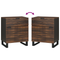 vidaXL Bedside Cabinet 50x33x60 cm Solid Wood Walnut