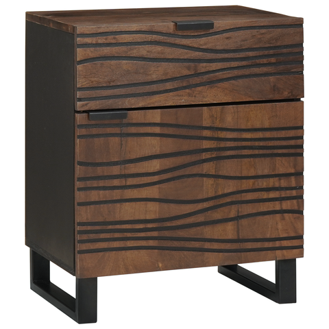 vidaXL Bedside Cabinet 50x33x60 cm Solid Wood Walnut
