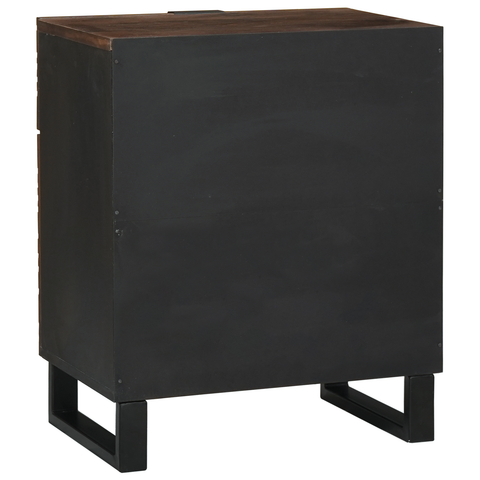 vidaXL Bedside Cabinet 50x33x60 cm Solid Wood Walnut