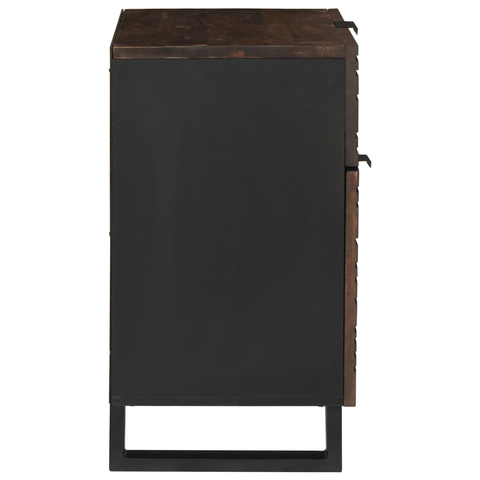 vidaXL Bedside Cabinet 50x33x60 cm Solid Wood Walnut