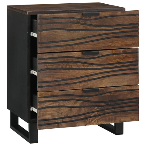 vidaXL Bedside Cabinet 50x33x60 cm Solid Wood Mango & Engineered Wood
