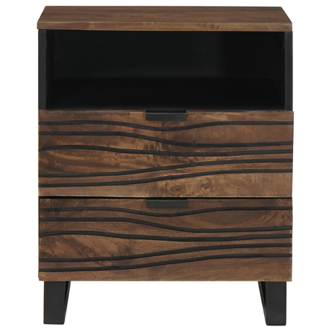 vidaXL Bedside Cabinet 50x33x60 cm Solid Wood Mango & Engineered Wood