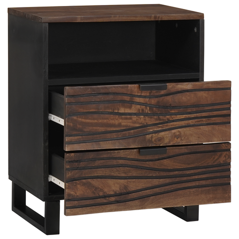 vidaXL Bedside Cabinet 50x33x60 cm Solid Wood Mango & Engineered Wood