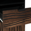 vidaXL Bathroom Furniture Sets with Drawer with Shelf Striped with Storage with Door Brown 38 x 33 x 160 cm