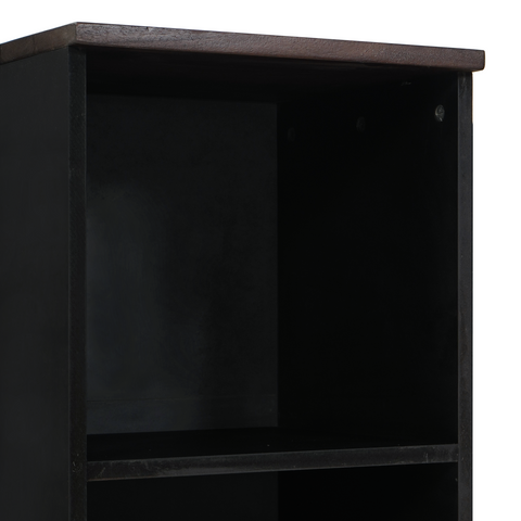 vidaXL Bathroom Furniture Sets with Drawer with Shelf Striped with Storage with Door Brown 38 x 33 x 160 cm