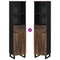 vidaXL Bathroom Furniture Sets with Drawer with Shelf Striped with Storage with Door Brown 38 x 33 x 160 cm